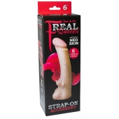 Телесная насадка REAL Standard с усиками на основании - 19 см. - LOVETOY (А-Полимер) - купить с доставкой в Димитровграде