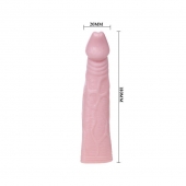 Телесная насадка с вибрацией Sex Expert - 18 см. - Sex Expert - в Димитровграде купить с доставкой