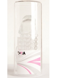 Гелевая прозрачная насадка с 2 отростками - 13 см. - Toyfa Basic - в Димитровграде купить с доставкой