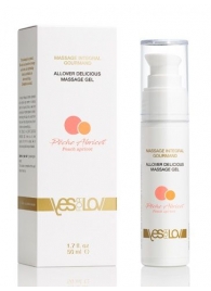 Универсальный массажный гель-смазка Allover Delicious Massage Gel с ароматом персика и аброкоса - 50 мл. - YESforLOV - купить с доставкой в Димитровграде