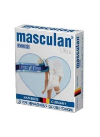 Ультратонкие презервативы Masculan Ultra Fine с обильной смазкой - 3 шт. - Masculan - купить с доставкой в Димитровграде