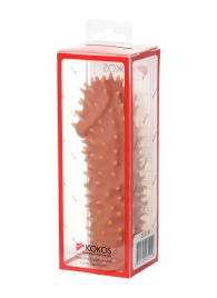 Телесная насадка на фаллос с имитацией шипов KOKOS Extreme Sleeve 07 - 14,7 см. - KOKOS - в Димитровграде купить с доставкой