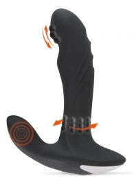 Черный вибромассажер простаты с функцией римминга Plug with Perineum Stimulator - 16,6 см. - Orion - в Димитровграде купить с доставкой