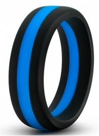 Черно-синее эрекционное кольцо Silicone Go Pro Cock Ring - Blush Novelties - в Димитровграде купить с доставкой