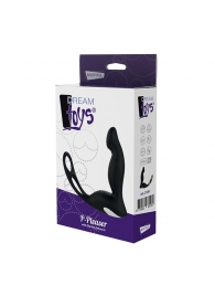Черный вибромассажер простаты P-PLEASER W ERECTION ENHANCE - Dream Toys - в Димитровграде купить с доставкой