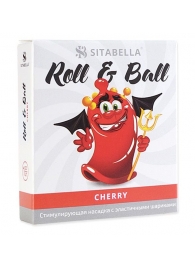 Стимулирующий презерватив-насадка Roll   Ball Cherry - Sitabella - купить с доставкой в Димитровграде
