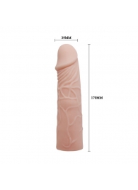 Закрытая телесная насадка-фаллос - 17 см. - Sex Expert - в Димитровграде купить с доставкой