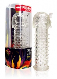 Закрытая прозрачная насадка на пенис Crystal Sleeve Faraon - 13,5 см. - Erowoman-Eroman - в Димитровграде купить с доставкой