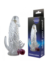 Закрытая прозрачная вибронасадка на пенис Crystal Sleeve Vibe - Erowoman-Eroman - в Димитровграде купить с доставкой