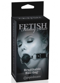 Черный кляп с дырочками Breathable Ball Gag - Pipedream - купить с доставкой в Димитровграде