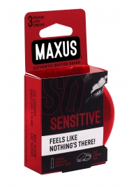 Ультратонкие презервативы в железном кейсе MAXUS Sensitive - 3 шт. - Maxus - купить с доставкой в Димитровграде