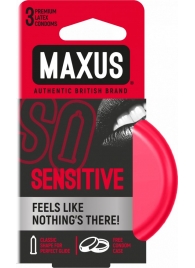 Ультратонкие презервативы в железном кейсе MAXUS Sensitive - 3 шт. - Maxus - купить с доставкой в Димитровграде