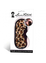 Леопардовая маска на глаза Peek-a-Boo - Lux Fetish - купить с доставкой в Димитровграде
