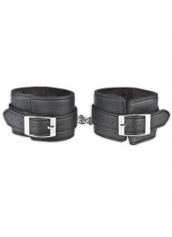 Черные фиксаторы для ног на цепи с мехом внутри - Lux Fetish - купить с доставкой в Димитровграде