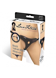 Черные плюшевые трусики для страпона - Lux Fetish - купить с доставкой в Димитровграде