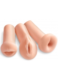 Комплект из 3 мастурбаторов All 3 Holes: вагина, анус, ротик - Pipedream - в Димитровграде купить с доставкой