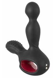 Черный вибромассажер простаты с нагревом и ротацией Prostate Plug - 14,5 см. - Orion - в Димитровграде купить с доставкой