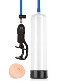 Прозрачная вакуумная помпа Sex Expert с насадкой-вагиной - Sex Expert - в Димитровграде купить с доставкой