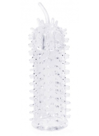 Закрытая рельефная насадка Crystal sleeve с усиками - 12 см. - Erowoman-Eroman - в Димитровграде купить с доставкой
