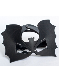 Черная кожаная маска на глаза  Летучая мышь - Sitabella - купить с доставкой в Димитровграде