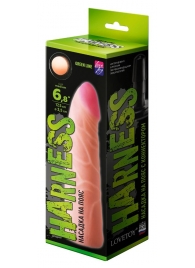 Фаллическая насадка на трусики харнесс - 17,5 см. - LOVETOY (А-Полимер) - купить с доставкой в Димитровграде