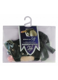 Черный пояс-трусики с двумя насадками Soft-Dolli - 16,5 и 10,5 см. - LOVETOY (А-Полимер) - купить с доставкой в Димитровграде