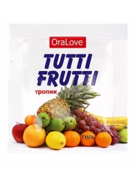 Пробник гель-смазки Tutti-frutti со вкусом тропических фруктов - 4 гр. - Биоритм - купить с доставкой в Димитровграде