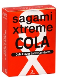Ароматизированные презервативы Sagami Xtreme COLA - 3 шт. - Sagami - купить с доставкой в Димитровграде