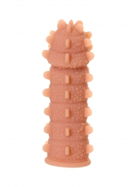 Телесная реалистичная насадка KOKOS Extreme Sleeve 04 с дополнительной стимуляцией - 12,7 см. - KOKOS - в Димитровграде купить с доставкой