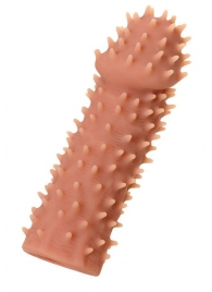 Телесная реалистичная насадка KOKOS Extreme Sleeve 07 с дополнительной стимуляцией - 12,7 см. - KOKOS - в Димитровграде купить с доставкой