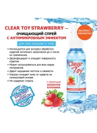 Очищающий спрей для игрушек CLEAR TOY Strawberry - 100 мл. - Биоритм - купить с доставкой в Димитровграде