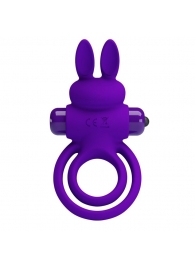 Фиолетовое эрекционное кольцо с вибростимуляцией клитора Vibrant Penis Ring III - Baile - в Димитровграде купить с доставкой
