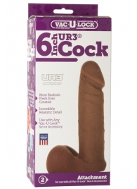 Насадка-мулат для трусиков Vac-U-Lock 6  ULTRASKYN Cock - 17,3 см. - Doc Johnson - купить с доставкой в Димитровграде