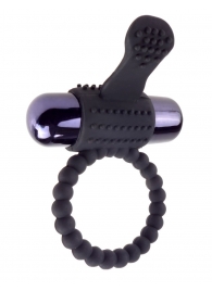 Черное эрекционное виброкольцо Vibrating Silicone Super Ring - Pipedream - в Димитровграде купить с доставкой