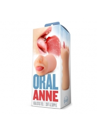 Телесный мастурбатор-ротик с язычком Oral Anne - Blush Novelties - в Димитровграде купить с доставкой