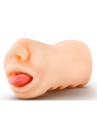 Телесный мастурбатор-ротик с язычком Oral Anne - Blush Novelties - в Димитровграде купить с доставкой