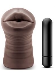 Коричневый мастурбатор-ротик Heather - Blush Novelties - в Димитровграде купить с доставкой