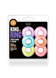 Набор из 6 эрекционных колец King of the Ring - Blush Novelties - в Димитровграде купить с доставкой