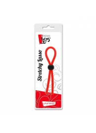 Красное эрекционное лассо с одной бусинкой-утяжкой STRETCHY THICK LASSO - Dream Toys - в Димитровграде купить с доставкой