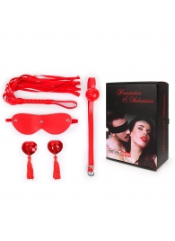Пикантный набор БДСМ из 4 предметов в красном цвете - Notabu - купить с доставкой в Димитровграде