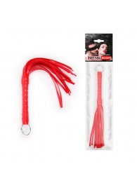 Красная плеть с рукоятью в оплетке - 28 см. - Notabu - купить с доставкой в Димитровграде