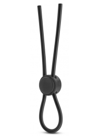 Черное силиконовое лассо на пенис SILICONE LOOP COCK RING - Blush Novelties - в Димитровграде купить с доставкой