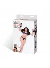 Чёрные манжеты для фиксации на кровати Bondage Bed Strap - Lux Fetish - купить с доставкой в Димитровграде