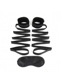 Чёрные манжеты для фиксации на кровати Bondage Bed Strap - Lux Fetish - купить с доставкой в Димитровграде