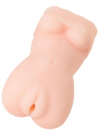 Телесный мастурбатор в виде женской фигурки - Toyfa Basic - в Димитровграде купить с доставкой
