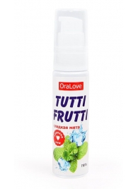 Гель-смазка Tutti-frutti со вкусом сладкой мяты - 30 гр. - Биоритм - купить с доставкой в Димитровграде