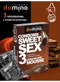 Презервативы для орального секса DOMINO Sweet Sex с ароматом шоколадного мусса - 3 шт. - Domino - купить с доставкой в Димитровграде