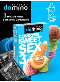 Презервативы для орального секса DOMINO Sweet Sex с ароматом мороженого - 3 шт. - Domino - купить с доставкой в Димитровграде