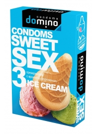 Презервативы для орального секса DOMINO Sweet Sex с ароматом мороженого - 3 шт. - Domino - купить с доставкой в Димитровграде