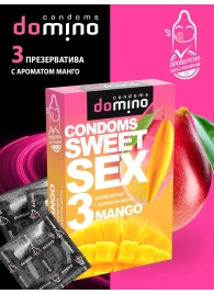 Презервативы для орального секса DOMINO Sweet Sex с ароматом манго - 3 шт. - Domino - купить с доставкой в Димитровграде